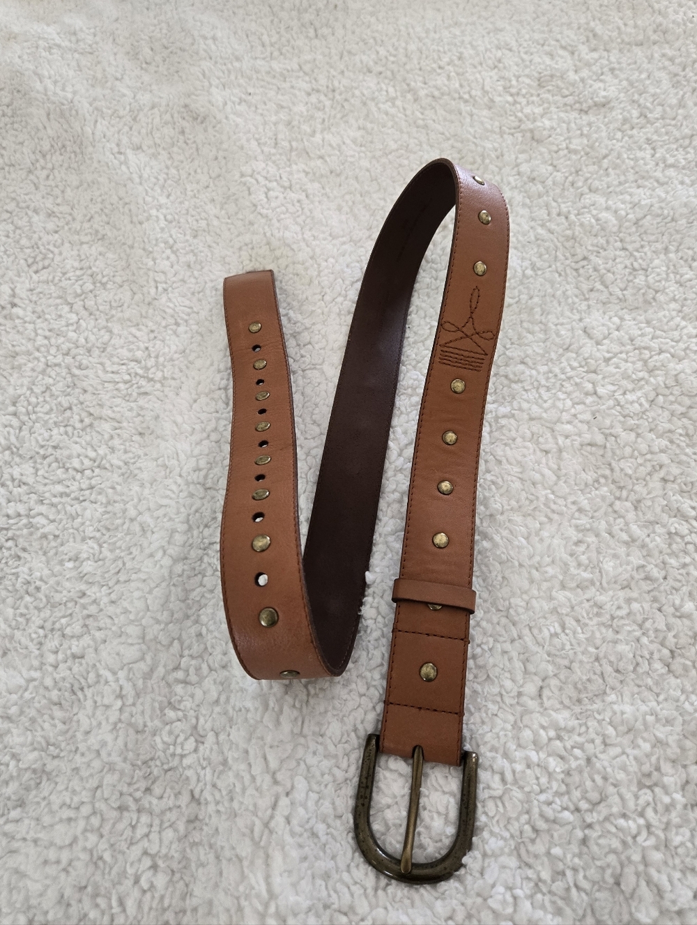 Spell Vintage Brass Studded Leather Belt M/L 🤎 - Picture 9 of 9